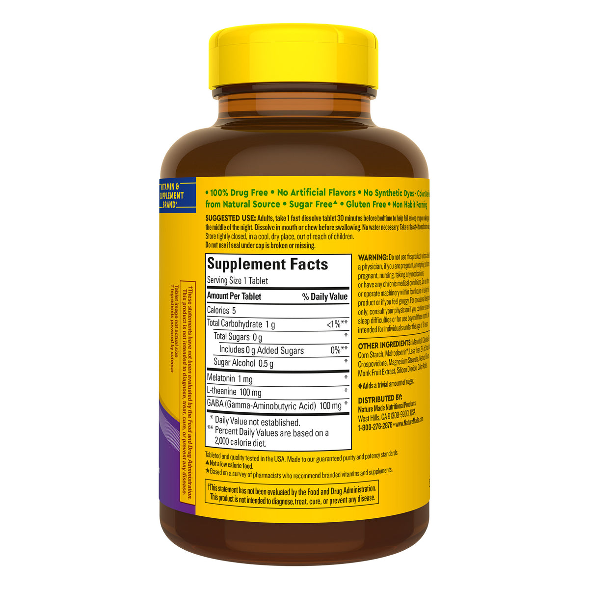 Nature Made Wellblends Back to Sleep, 120 Fast Dissolve Tablets