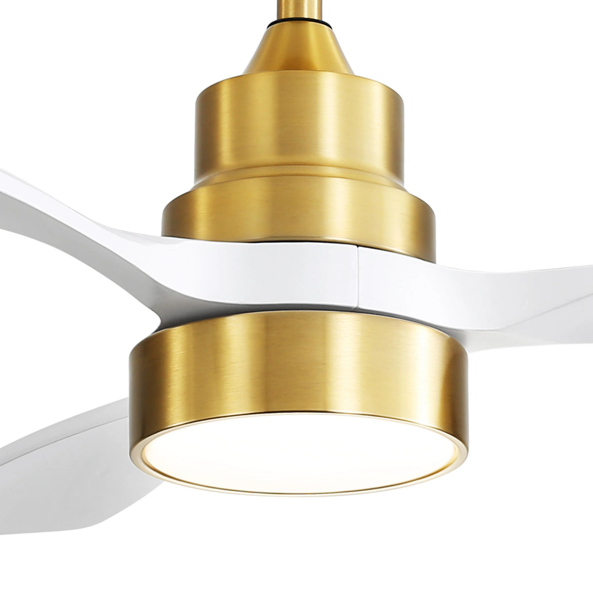 Sofucor 48" White Modern LED Ceiling Fan with Remote Control