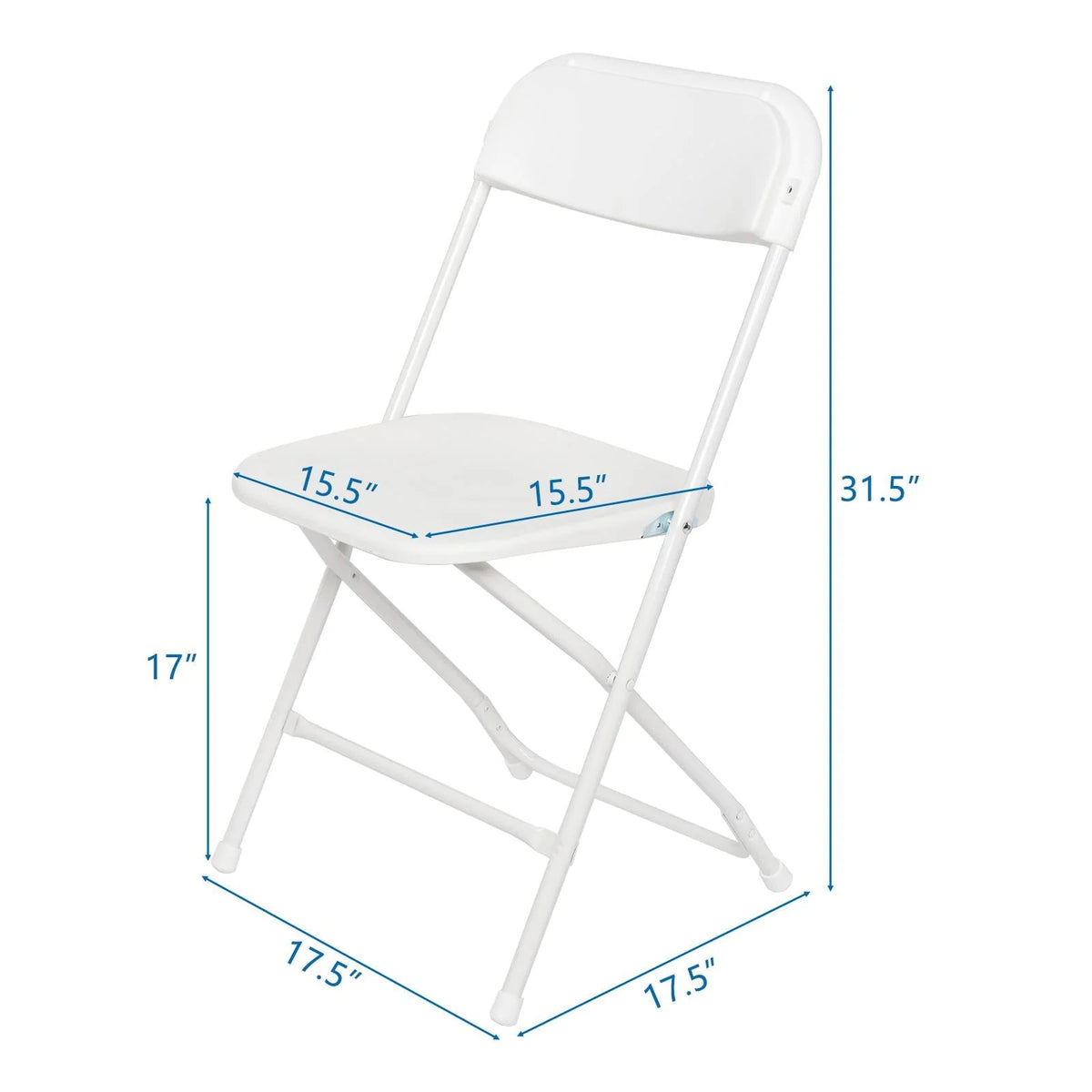 Ktaxon 10 Pcs Folding Chairs for Wedding, Commercial Activities, White