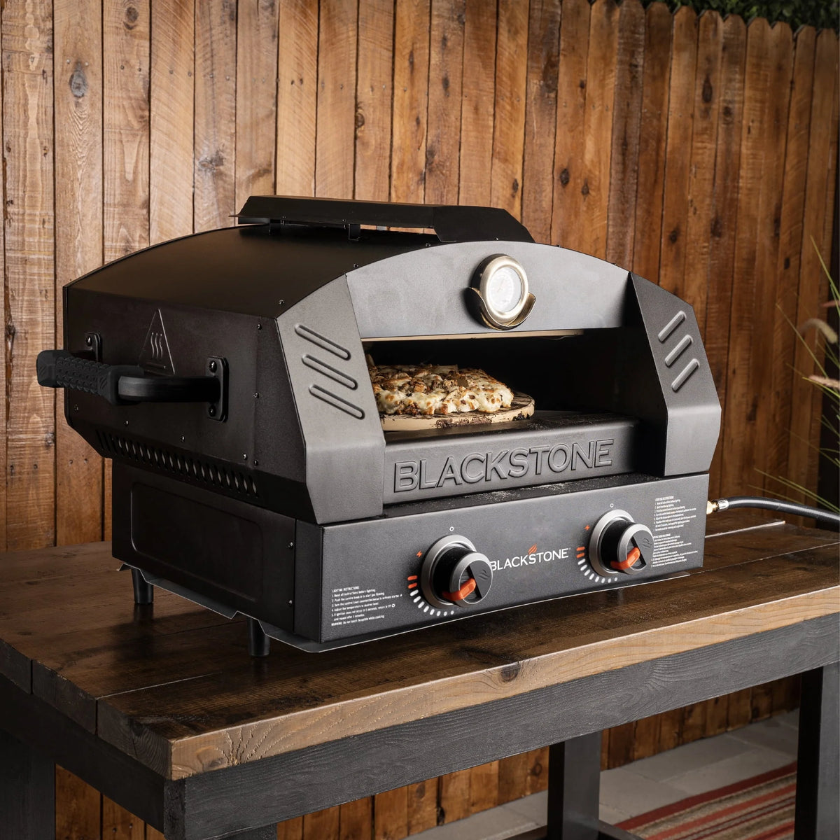 Blackstone Tabletop Propane Pizza Oven with Two 15" Cordierite Stones