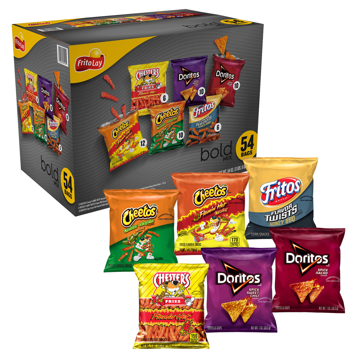 Frito Lay Bold Mix, 1 oz, Variety Pack, 54-count