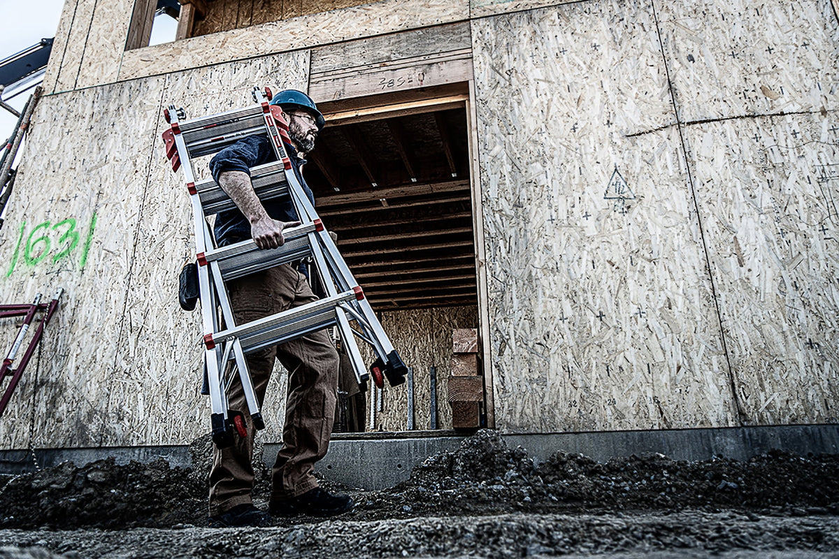 Little Giant LT M17 Aluminum Multi-Use Ladder with Wheels, Type 1A - 300 lbs. Rated