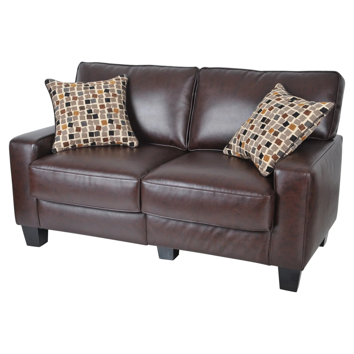 Serta Palisades 61" Track Arm Sofa Loveseat with Removable Covers Beige