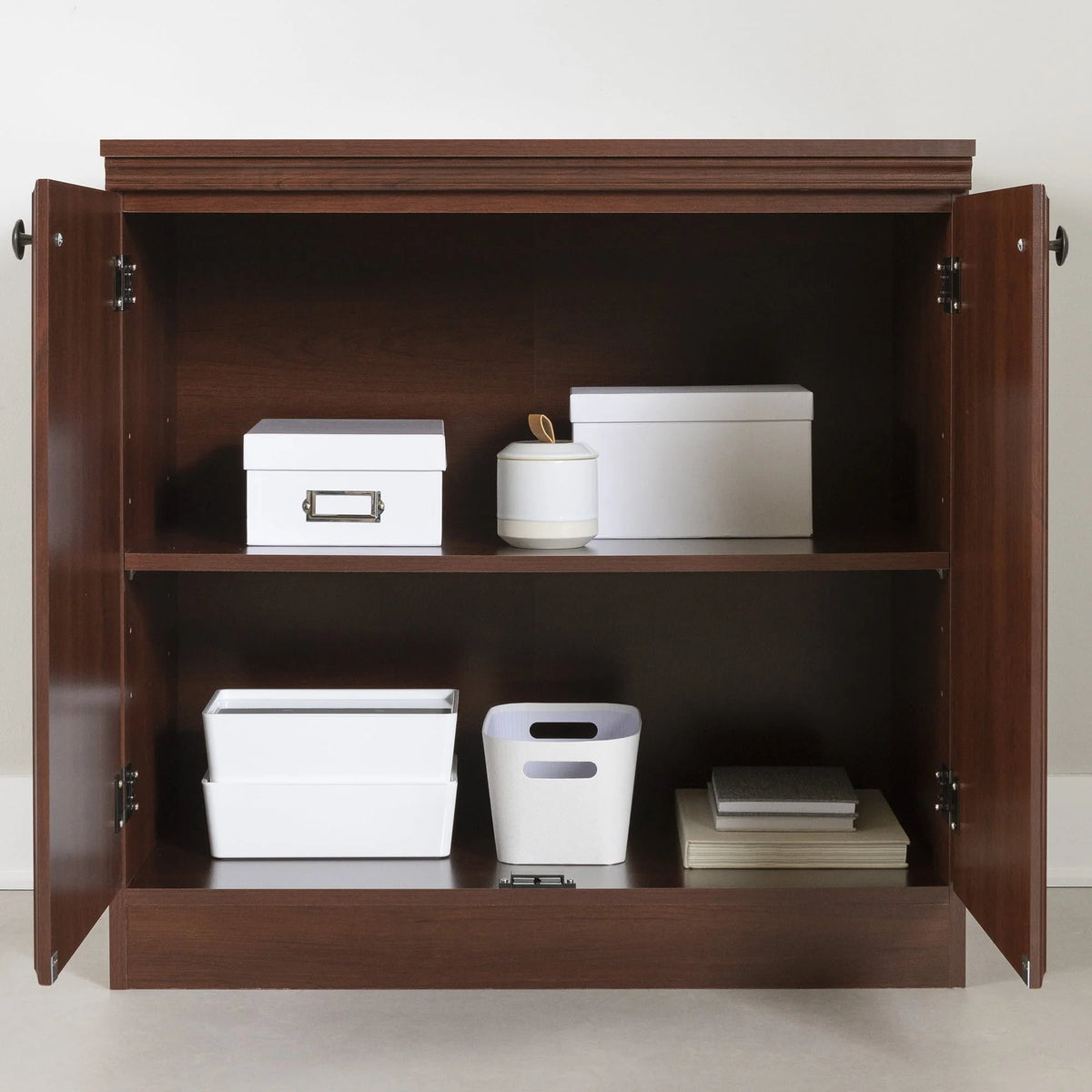 South Shore Morgan 2 - Door Storage Cabinet, Royal Cherry