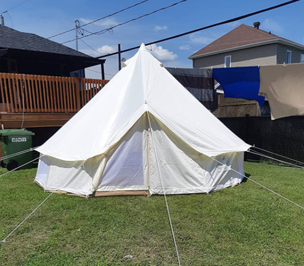 Been Younger Luxury New Oxford Fabric Glamping Tent 5M/16.4ft Waterproof Bell Tent for Outdoor Camping