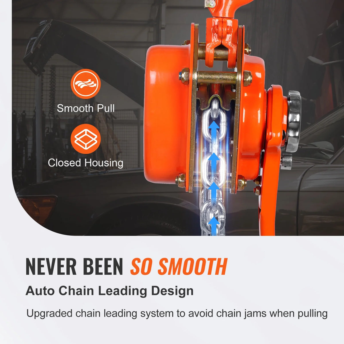 VEVOR Manual Lever Chain Hoist, 3 Ton 6600 lbs Capacity 10 FT Come Along, G80 Galvanized Carbon Steel with Weston Double-Pawl Brake, Auto Chain Leading & 360�� Rotation Hook, for Garage Factory Dock
