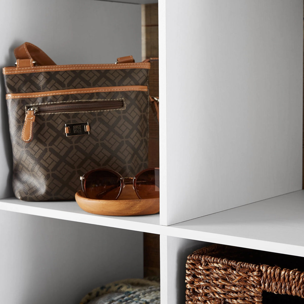 Better Homes & Gardens 16-Cube Storage Organizer, White Texture
