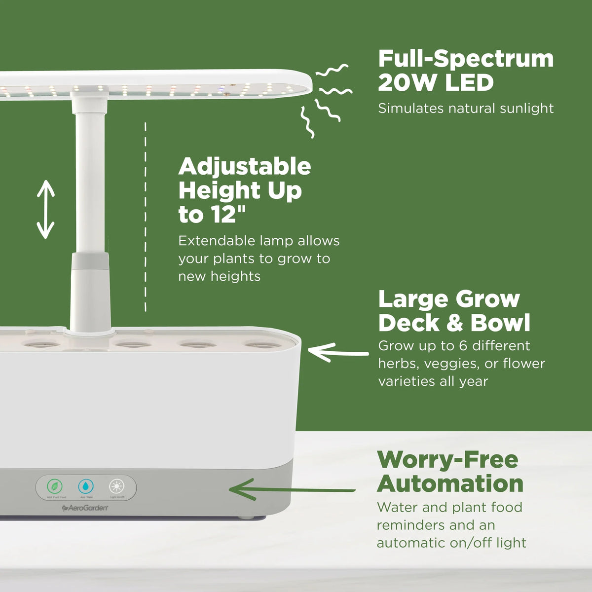 AeroGarden Harvest Slim with Gourmet Herb Seed Pod Kit, Black