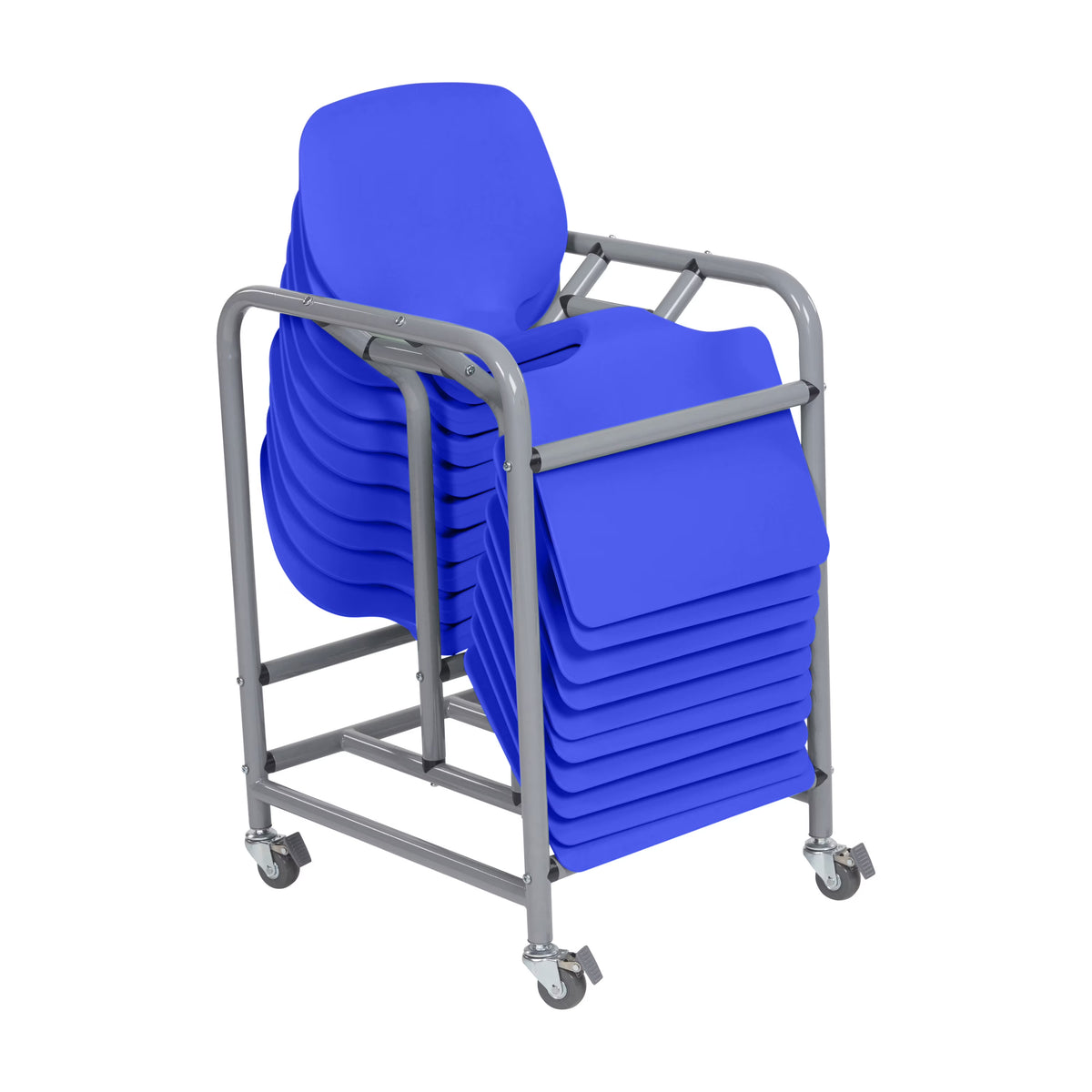 ECR4Kids The Surf Portable Lap Desk with Mobile Storage Cart, Blue, 10-Pack