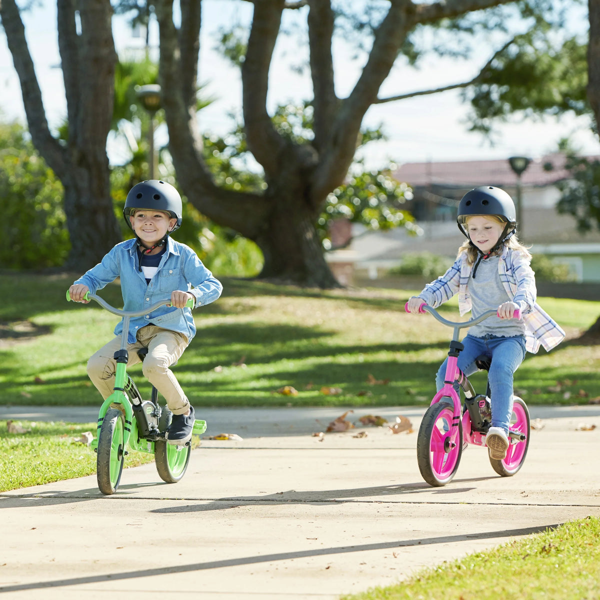 My First Balance to Pedal Training Bike Kids in Green, Ages 2-5 Years, 12 Inch