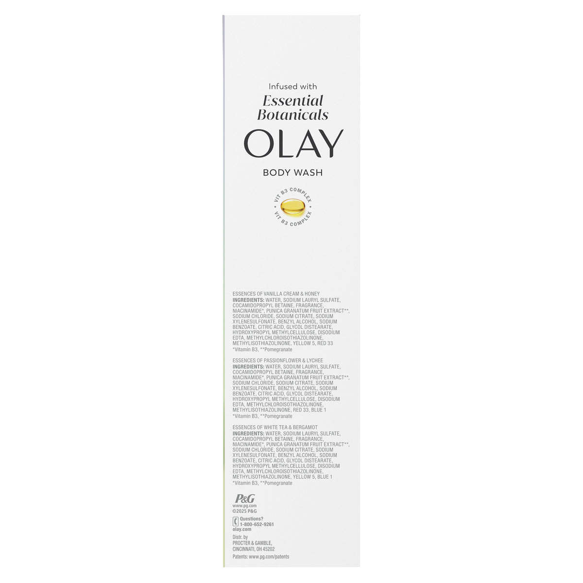 Olay Essential Botanical Body Wash, 23.6 fl oz, 3-pack