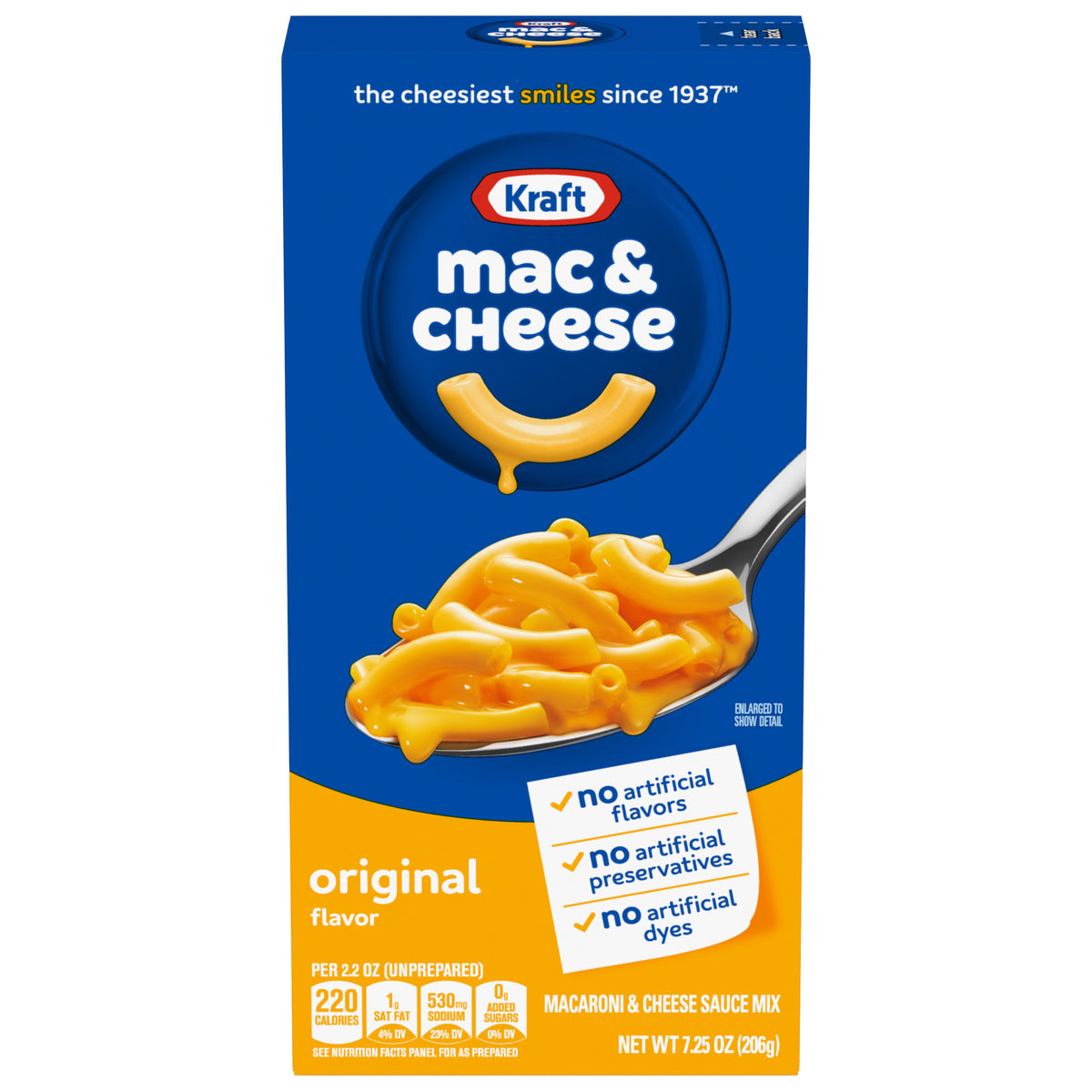 Kraft, Macaroni & Cheese Dinner, 7.25 oz, 18-Count