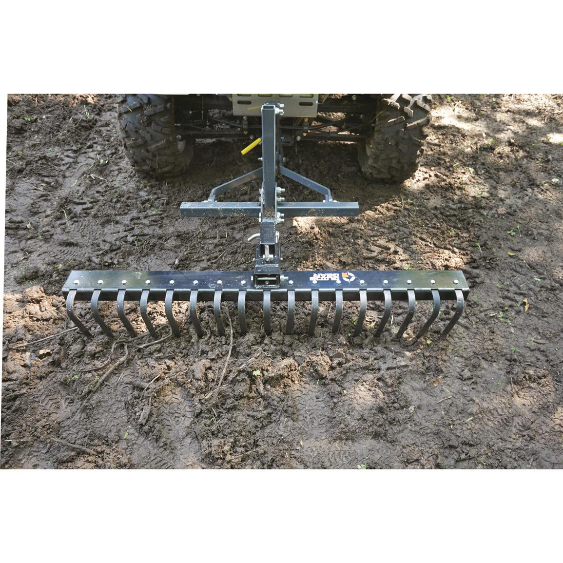 Guide Gear Leveling Landscape Rake, Attachment for ATV, UTV, Vegetable Garden, 60 Wide with 17 Tines