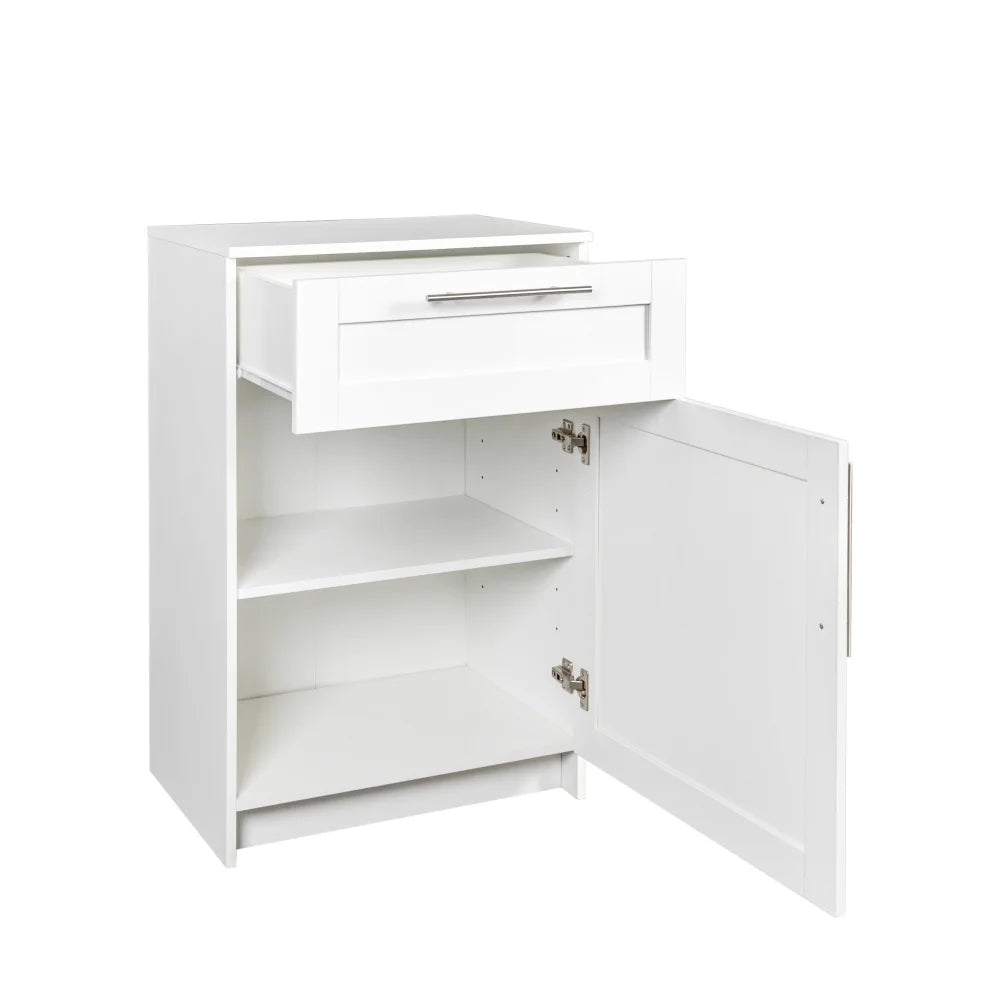 Stackable Wall Cabinet,Solid Wood Storage Cabinet with Adjustable Shelves and Doors,Console Table Side Table for Hallway,Sideboard Buffet Cupboard for Kitchen, 15.75" D x 15.75" W x 70.87" H, White