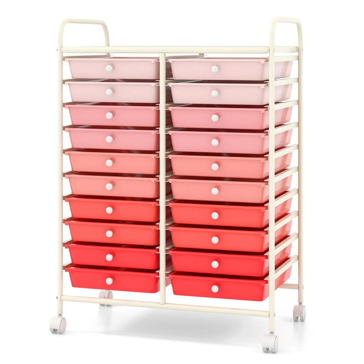 20 Drawers Rolling Storage Cart Studio Organizer