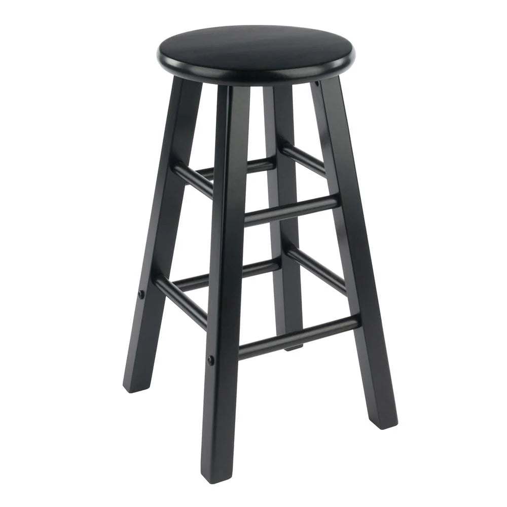 Winsome Wood Element 2-Pc 24" Counter Stool Set, Black Finish