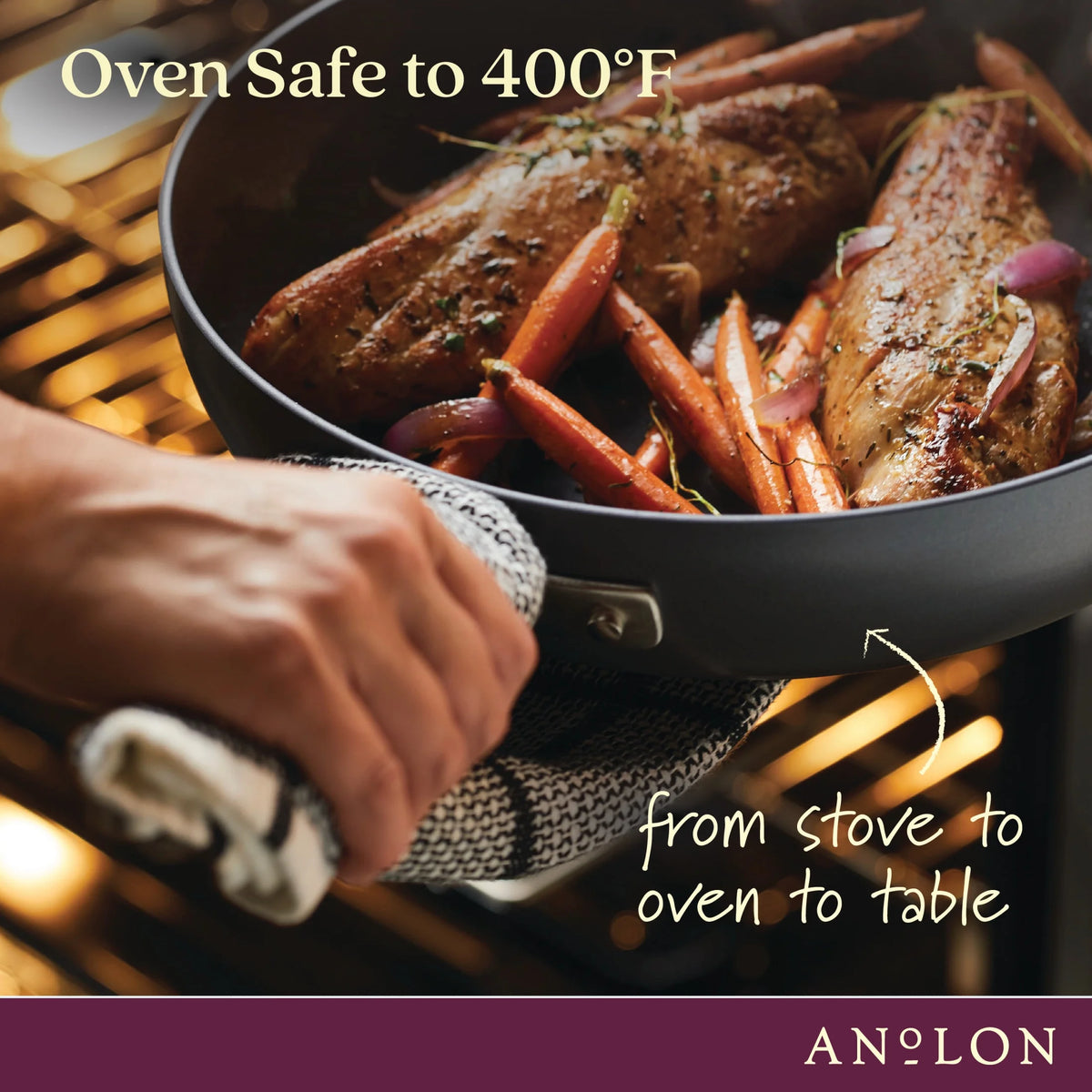 Anolon Advanced Home 11 Piece Hard-Anodized Nonstick Cookware Set, Moonstone