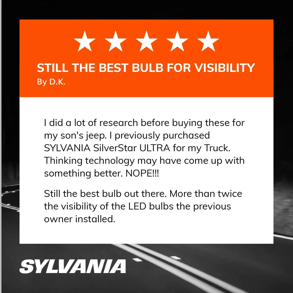Sylvania H7 SilverStar Ultra Halogen Headlight Bulb, Pack of 2