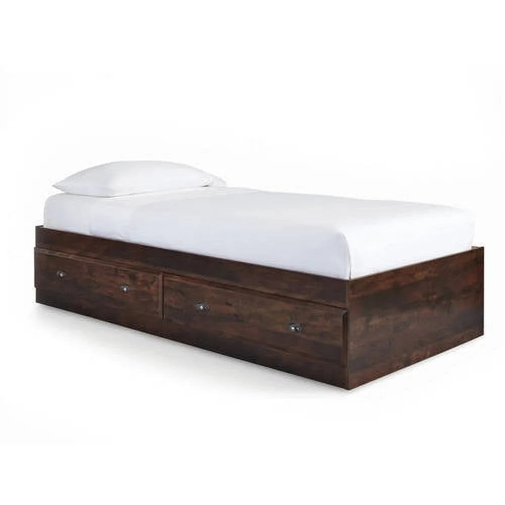Better Homes and Gardens Leighton Mates Kid's Storage Bed, Twin, Rustic Cherry