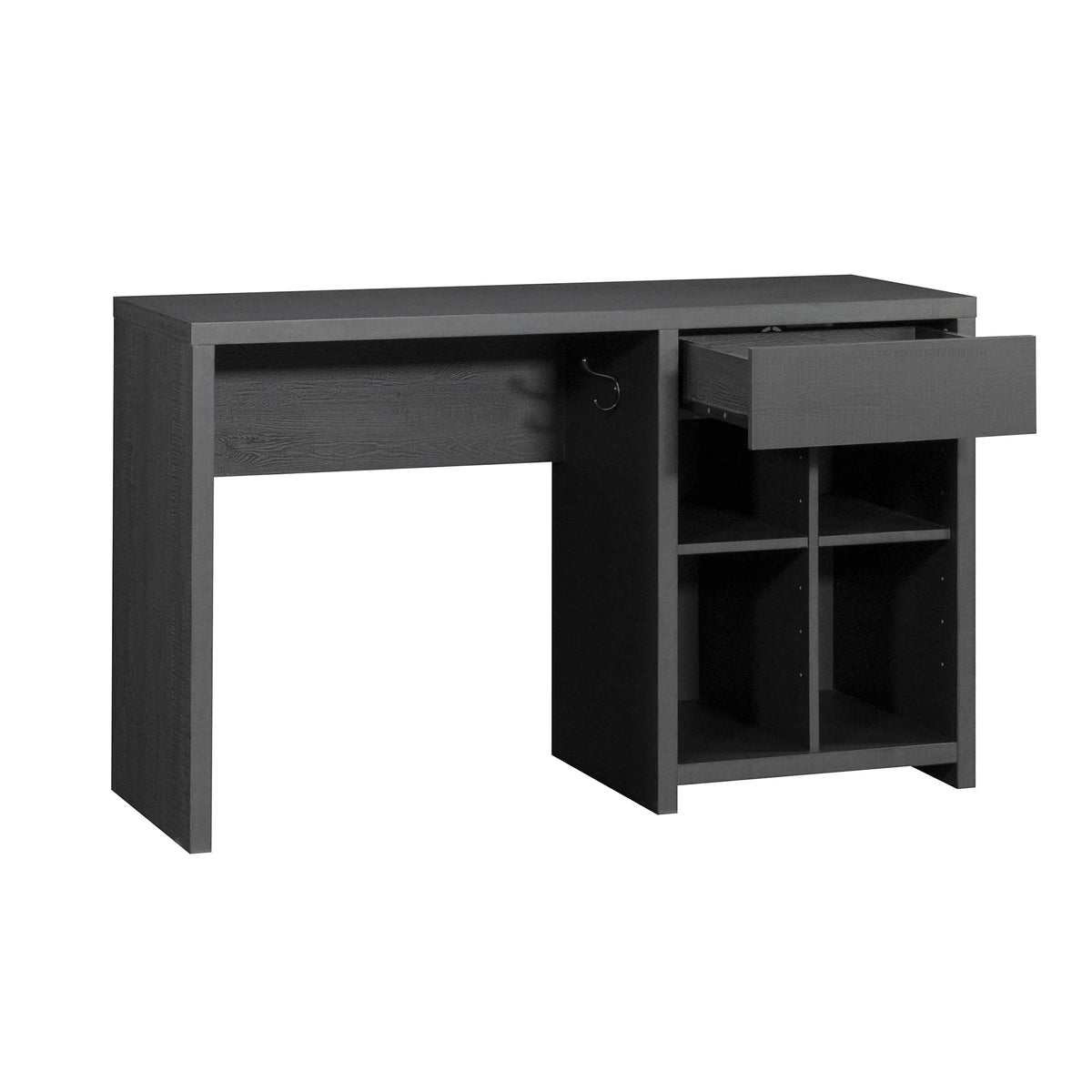 Mainstays Westley Adjustable Shelf Desk with Gaming Headphone Hook and Cable Management, Warm Walnut Finish