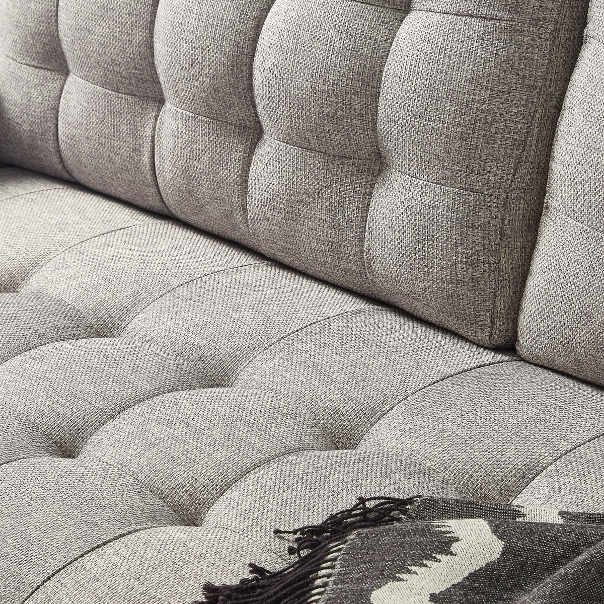 Zinus Benton 2-Seater Loveseat, Soft Grey