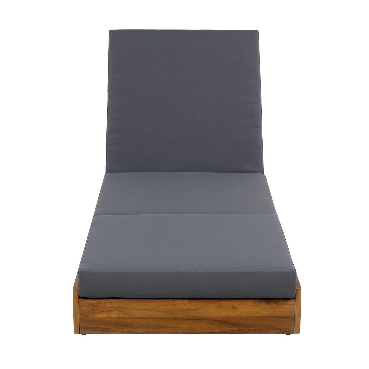 Patio Seating LOUNGE CHAISE SET, ACACIA WOOD WITH WATER-RESISTANT LOUNGE CUSHIONS (CREAM & 4 INCH THICK) - MATCHING DARK GREY VERSION AVAILABLE,Outdoor Seating
