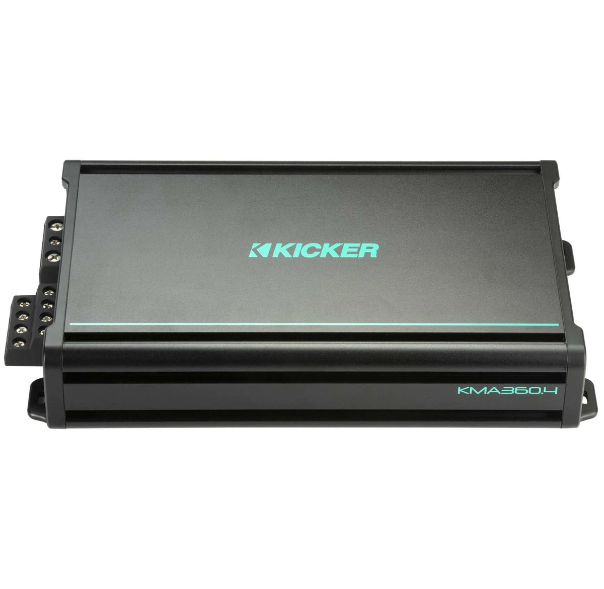 Kicker Marine Amplifier Speaker Bundle 8" LED Speaker (2 Pair) with 4 Channel Amp