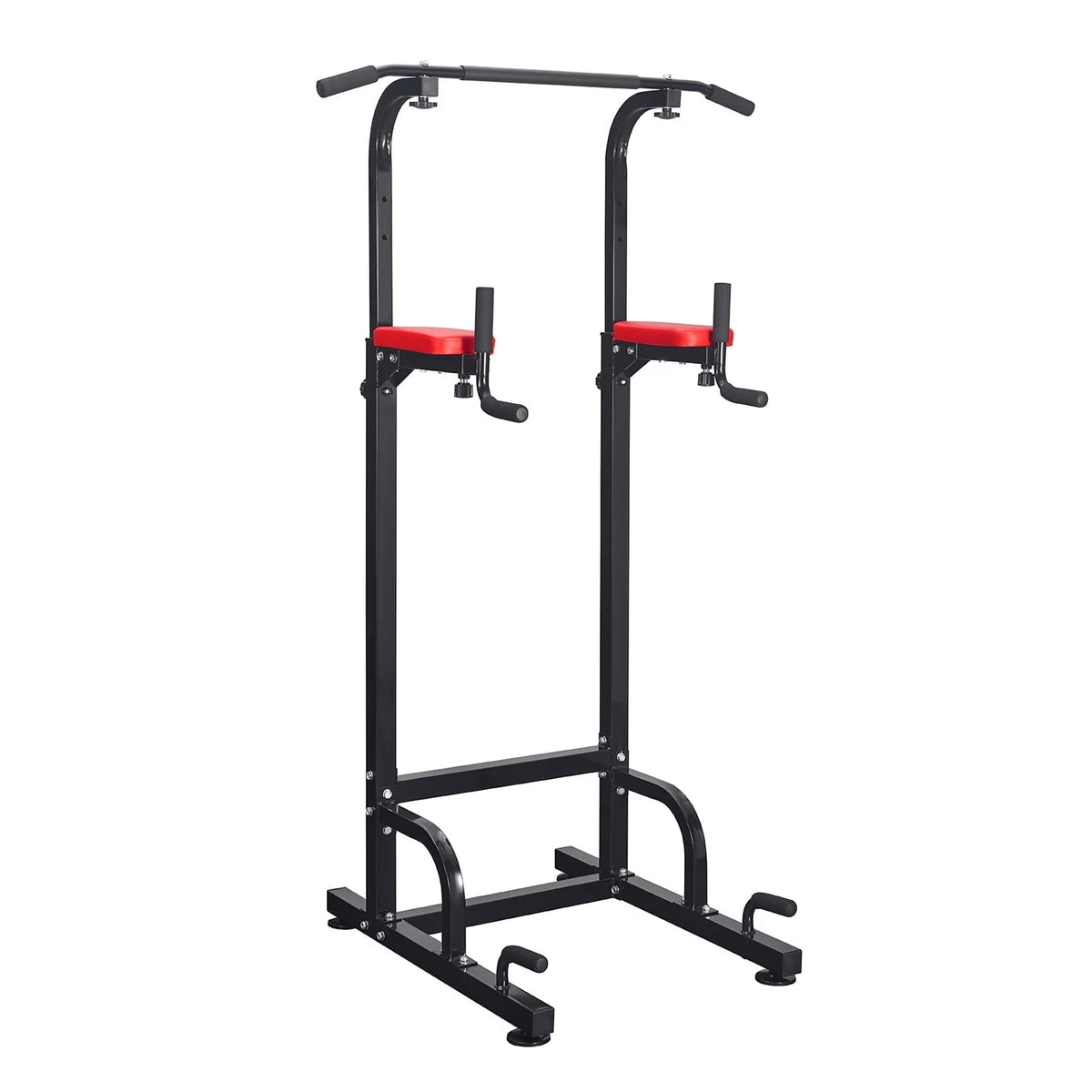 Relife Sports Power Tower Pull up Bar 36" Dip Station with Adjustable Height for Strength Training, Black