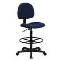 Emma  Oliver Black Fabric Drafting Chair (Cylinders: 22.5"-27"H, 26"-30.5"H)