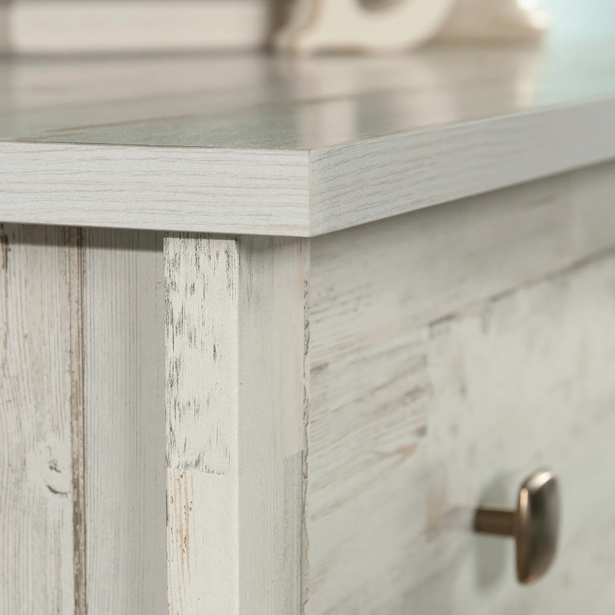 Sauder River Ranch 4-Drawer Dresser Dresser, White Plank Finish