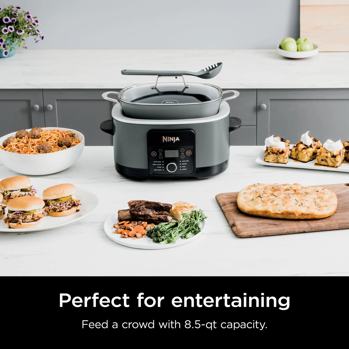 Ninja Foodi 8.5 Qt PossibleCooker PRO,Gray, MC1001
