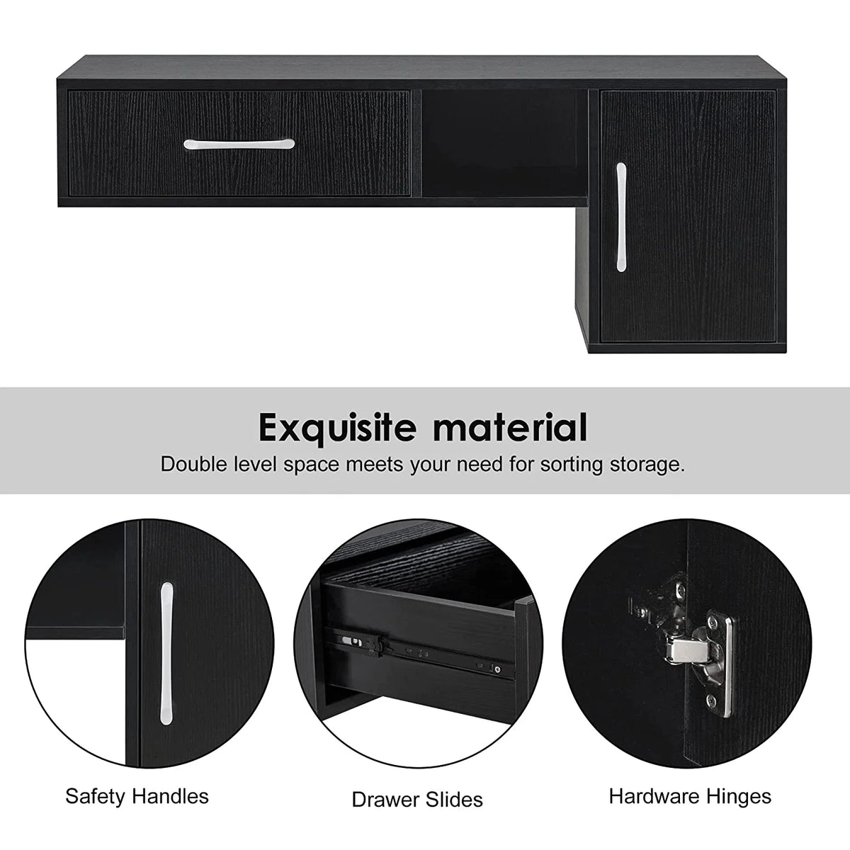 BarberPub Barber Wall Mount Station with Drawers, Beauty Multi-Functional Storage Cabinet 2530