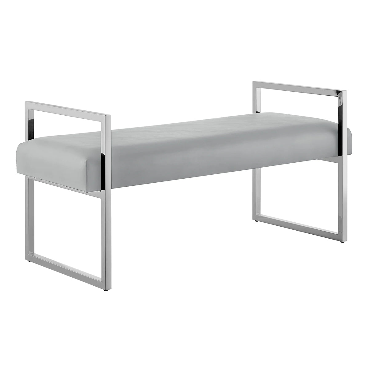 Madisen Velvet Bench with Gold Frame, Navy
