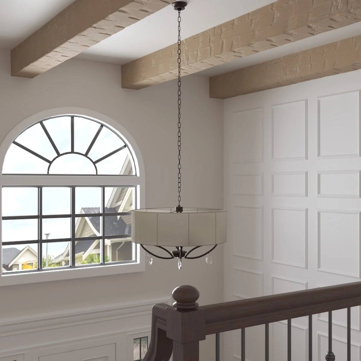 Ekena Millwork 3 1/2"W x 3 1/2"H x 120"L 3-Sided (U-Beam) Reclaimed Axed Cut HeritageTimber Faux Wood Ceiling Beam, Kona Brown