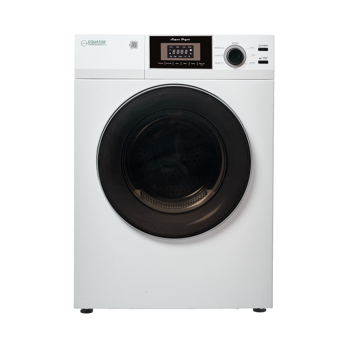 Equator Compact 24 in Vented Dryer 3.1cf/13lb SENSOR Sanitize Shoes 110V/1500W