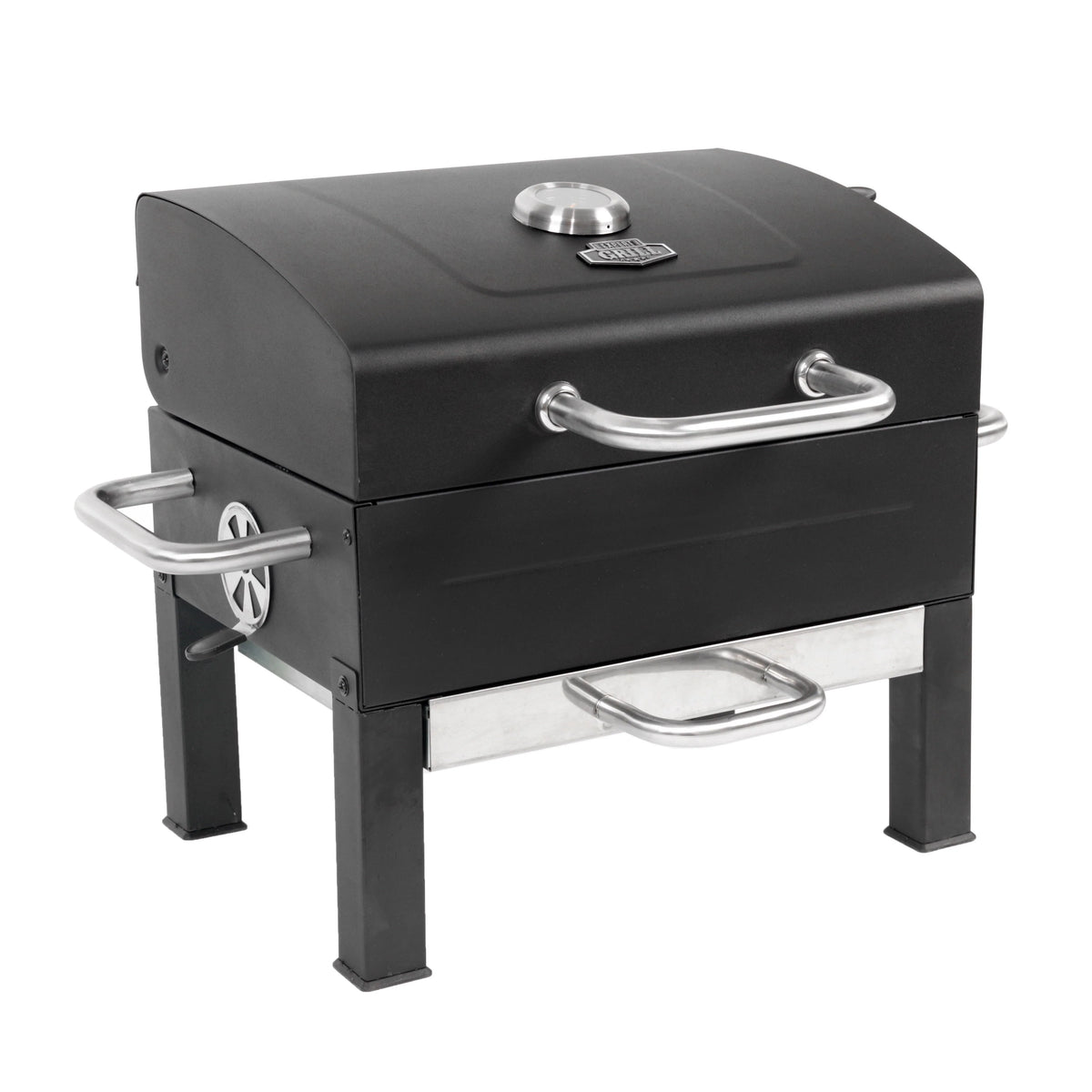 Expert Grill Premium Portable Charcoal Grill, Black and Stainless Steel