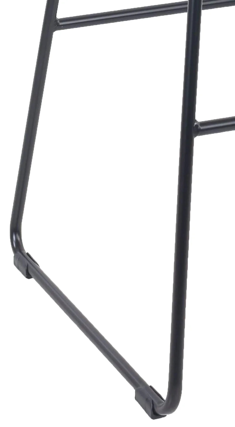 Mainstays 28"H Backless Stool Black Metal Base with Natural Wood Seat - Set of 4