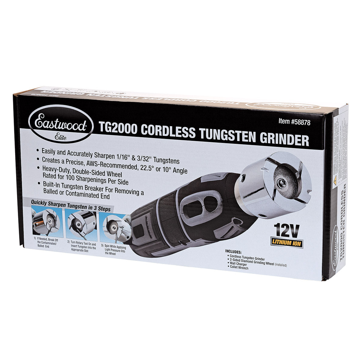 Eastwood Elite TG2000 Cordless TIG Welder Tungsten Grinder for TIG Welding