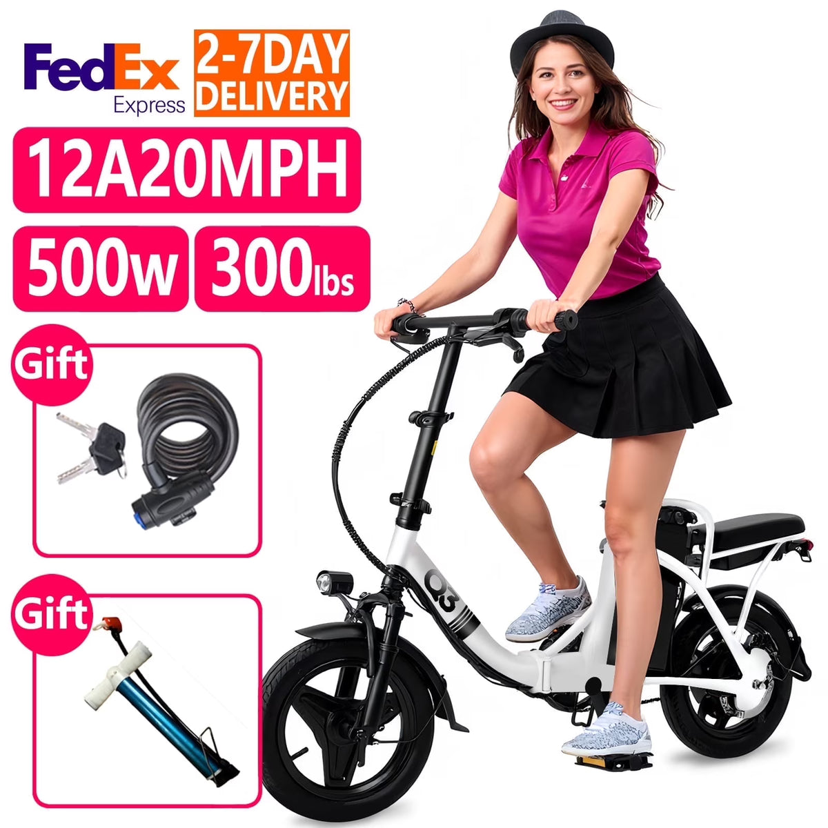 Bycyla Electric Bike for Adults,500W Brushless Motor Ebike with 12Ah Removable Battery,Multi-Shock Absorption,Commuter Electric Bicycle