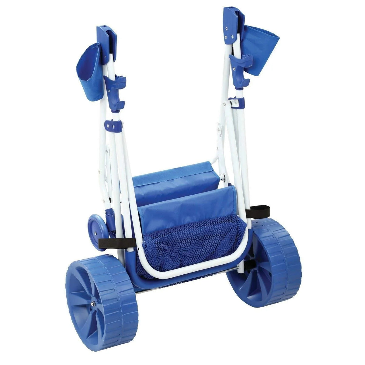 Folding Utility Beach Cart Collapsible Folding Outdoor Utility Wagon Wide Terrain Wheels for Sand