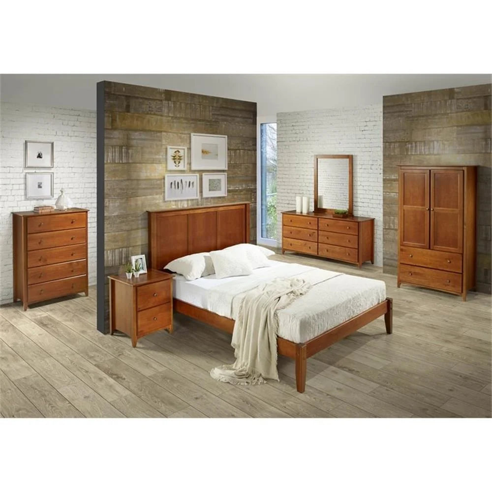 Camaflexi Shaker Style 6 Combo Drawer Dresser Wood Bedroom Furniture, White Finish