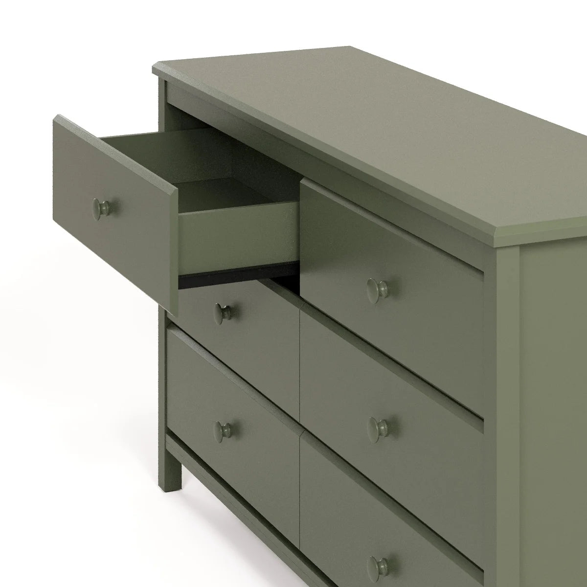 Storkcraft Alpine 6 Drawer Nursery Double Dresser, White