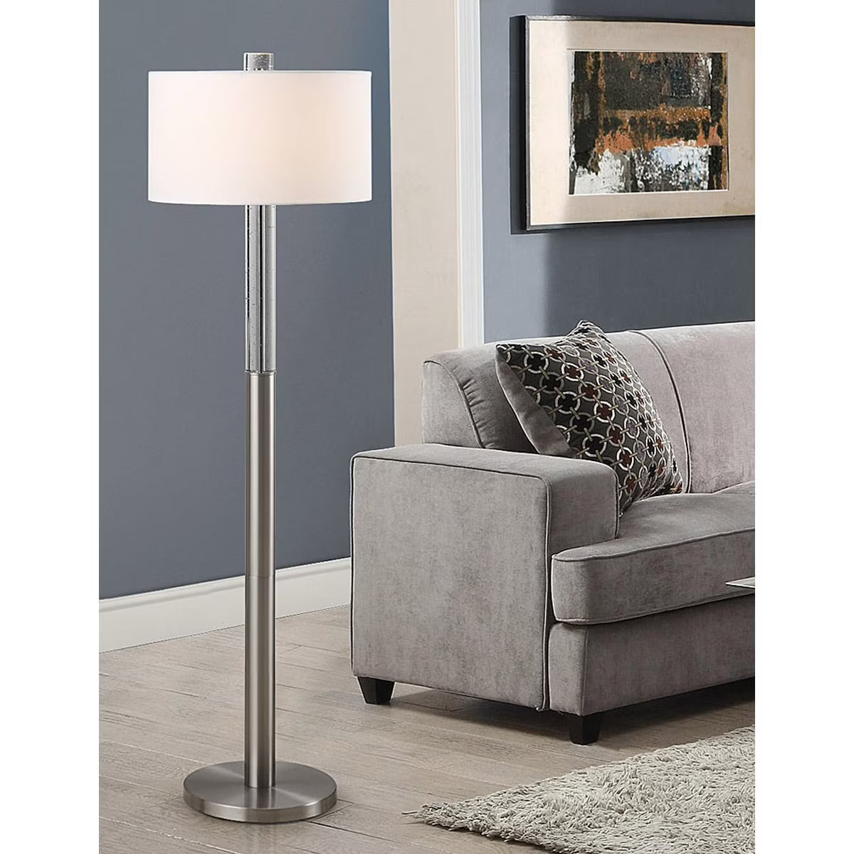 HomeGlam Fusion Bubble Crystal 62.5-inch H Floor Lamp