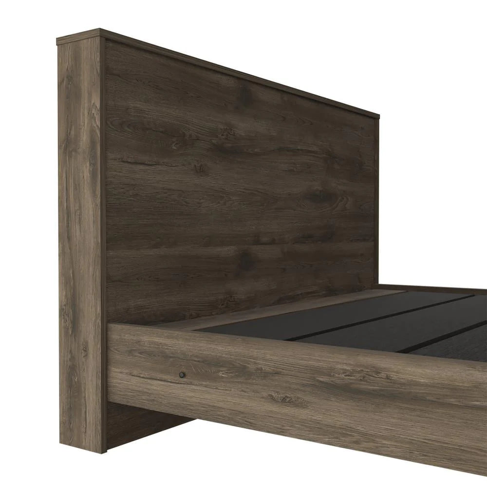 Depot E-Shop DE-CLB7965 Barrie Bed, Dark Brown - Full Size
