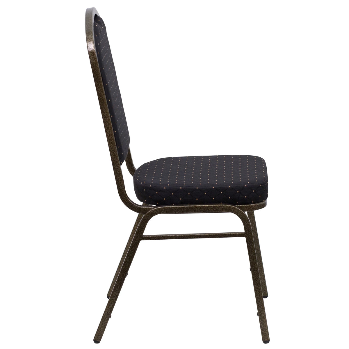 Emma + Oliver 4 Pack Crown Back Stacking Banquet Chair in Navy Vinyl - Silver Vein Frame