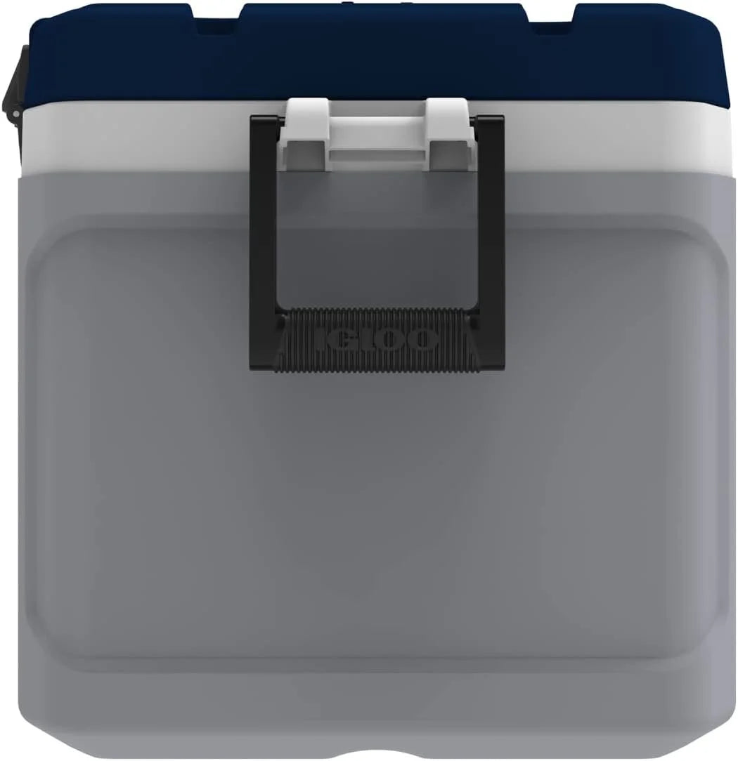 Igloo 70 Quart MaxCold Cooler ThermeCool Insulation with Swing-Up Handles, Gray and Black
