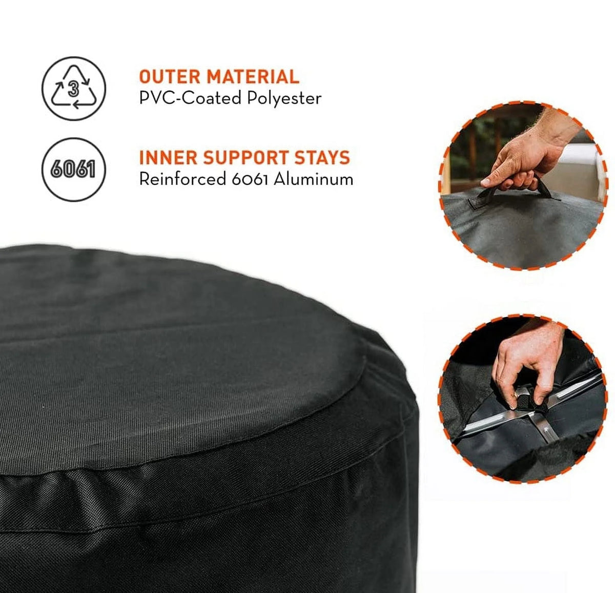 Solo Stove Bonfire Shelter, Protective Cover, Waterproof, PVC-coated polyester, Black