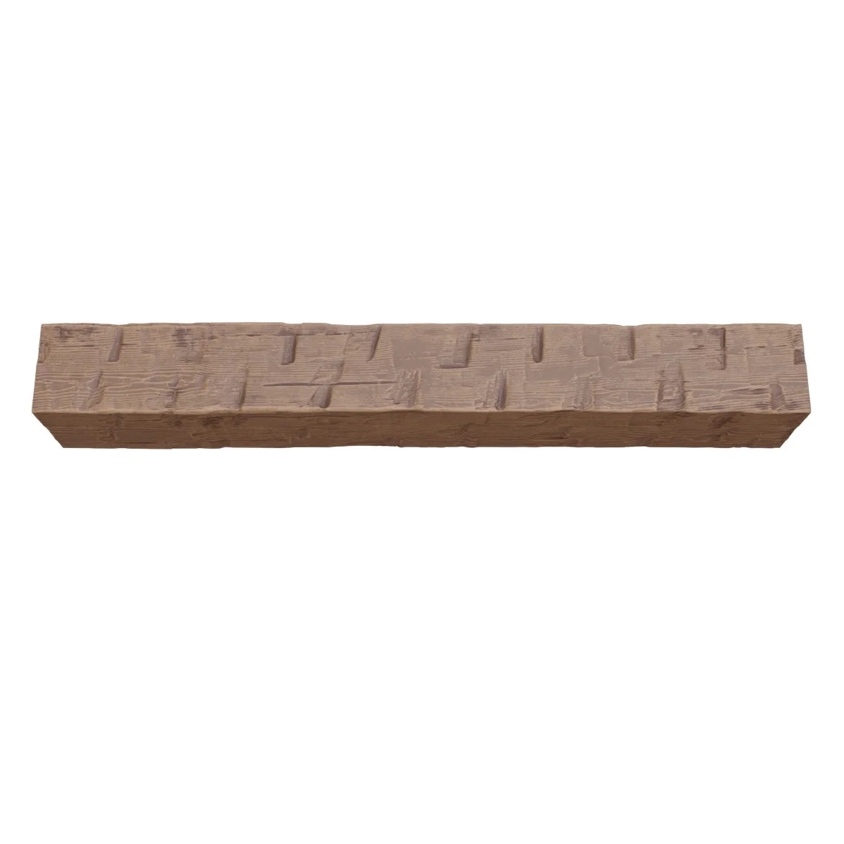 Ekena Millwork 3 1/2"W x 3 1/2"H x 120"L 3-Sided (U-Beam) Reclaimed Axed Cut HeritageTimber Faux Wood Ceiling Beam, Kona Brown