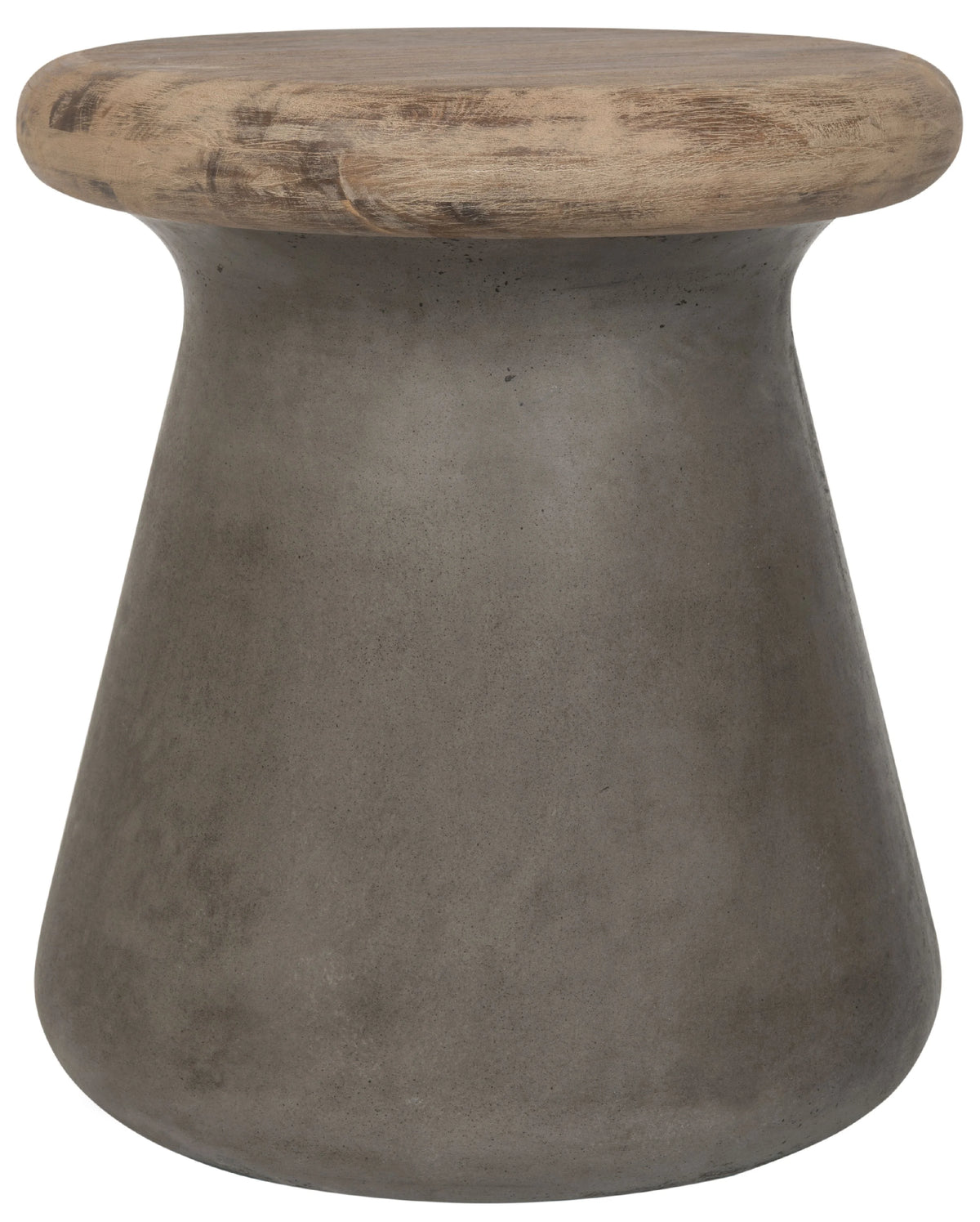 Safavieh Button 18.1" Modern Concrete Indoor/Outdoor Accent Table in Dark Gray