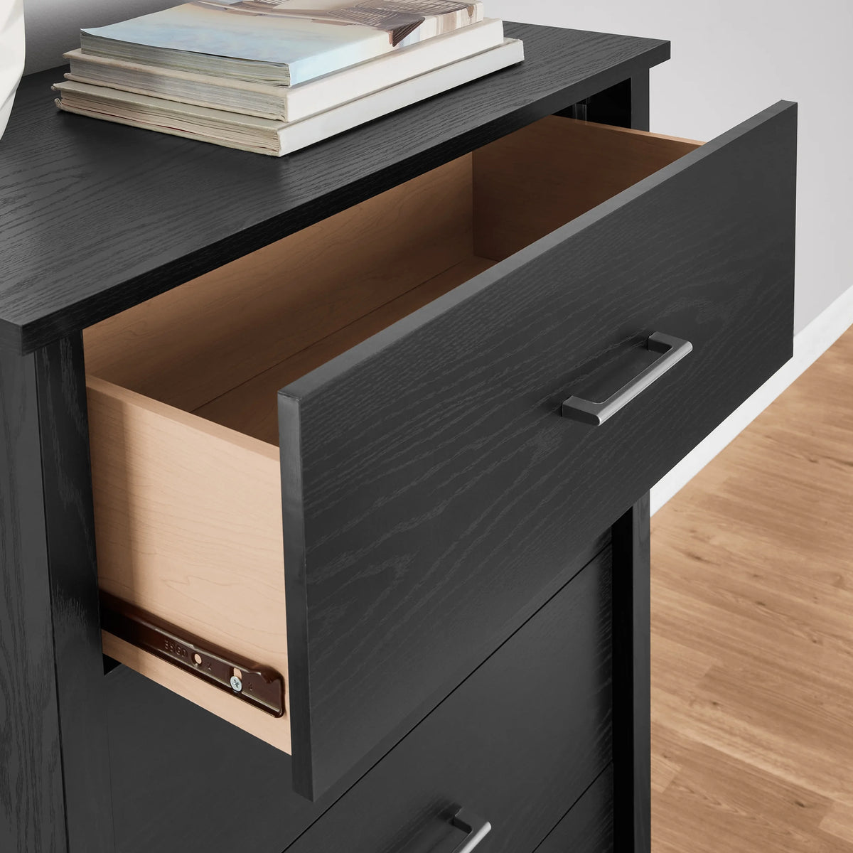 Mainstays Hillside 4-Drawer Dresser, Charcoal Finish